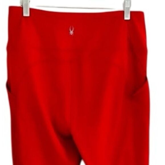 SPYDER Active Red Fleece Lined Leggings W/ side Pockets size XL - Picture 4 of 6